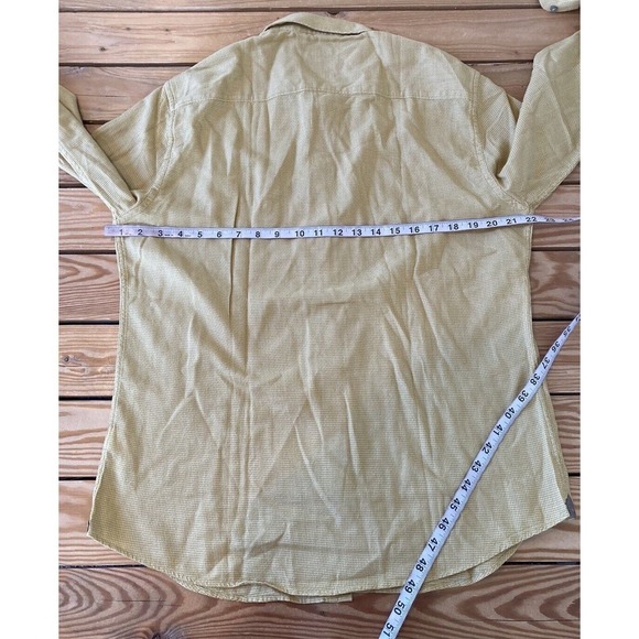 Rare Rabbit Button Up Shirt Size Large Men’s Yellow Long Sleeve - Picture 7 of 8